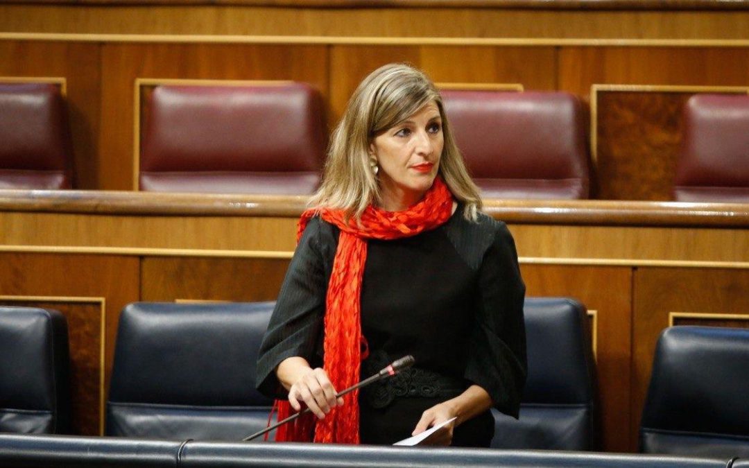 Yolanda Díaz critica el modelo laboral español