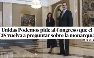 Unidas Podemos pide al Congreso que el CIS vuelva a preguntar sobre la monarquía